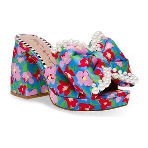 Betsey Johnson Floral Women's Shoes with Pearl Accents